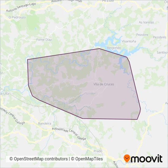 Autocares Lázara coverage area map