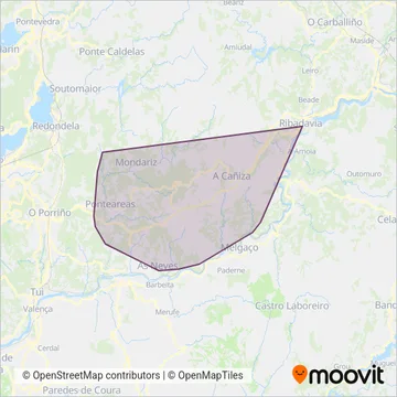 Ojea coverage area map