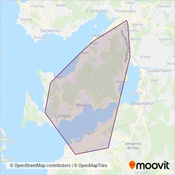B. García - Cerqueiro - Monbus coverage area map