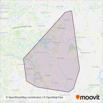 Autocares Meijide coverage area map