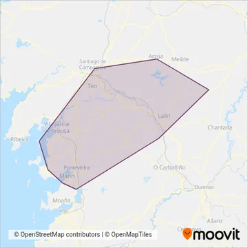 Autocares Rias Baixas S. L. coverage area map