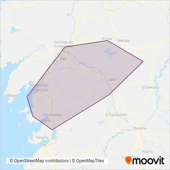 Autocares Rias Baixas S. L. coverage area map