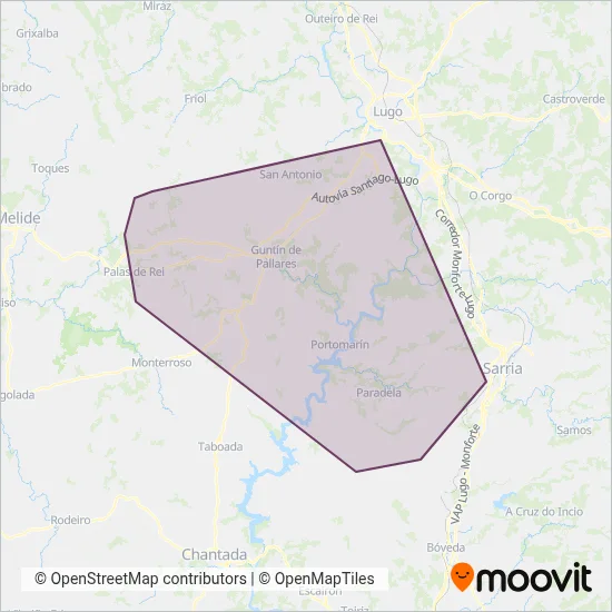Cobertura del mapa de Empresa Portomarín