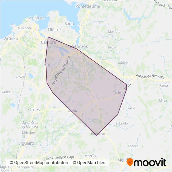 UTE Hércules coverage area map