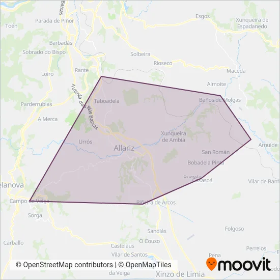 UTE XG615 coverage area map