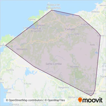 UTE Galicia XG-811 coverage area map