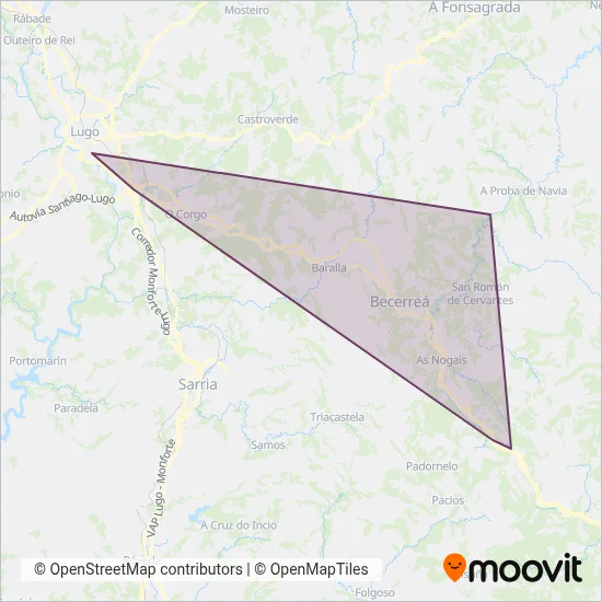 González y de la Riva coverage area map