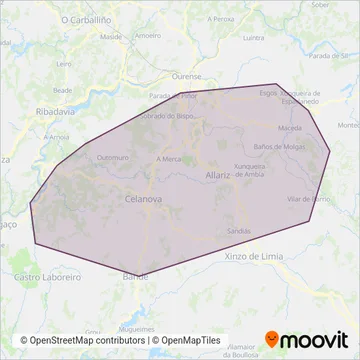UTE XG603 (Socitransa - A.González - Monbus) coverage area map