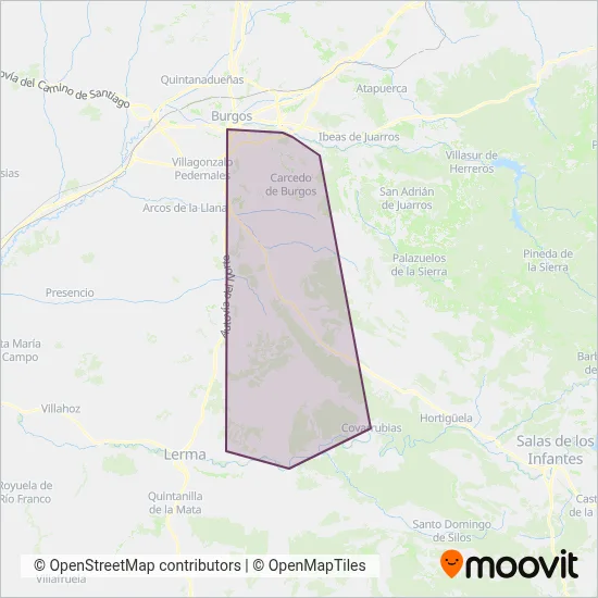 Arceredillo coverage area map