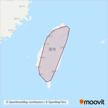 Taiwan Railways Administration coverage area map