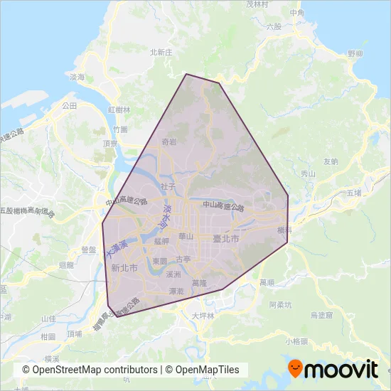 Metropolitan Bus Co., Ltd. coverage area map