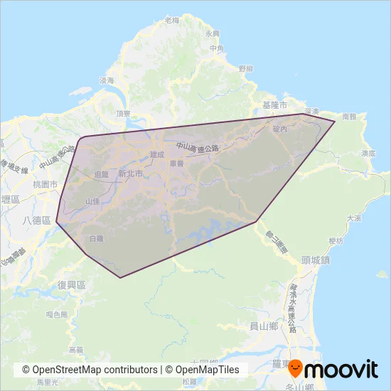 Taipei Bus Co., Ltd. coverage area map