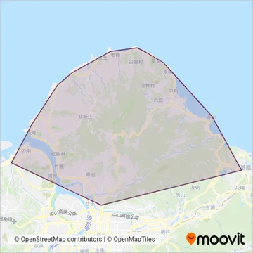 Tamshui Bus Co., Ltd. coverage area map
