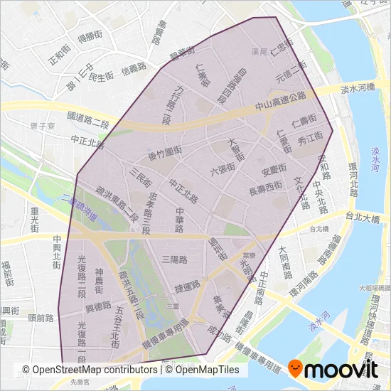 Sanchong District Office coverage area map