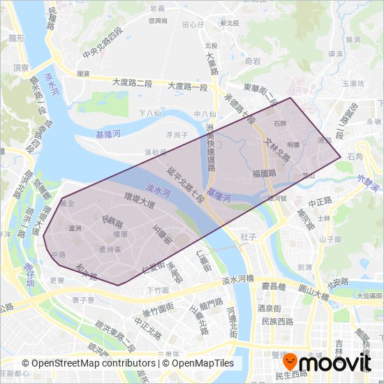 蘆洲區公所 Luzhou District Office coverage area map