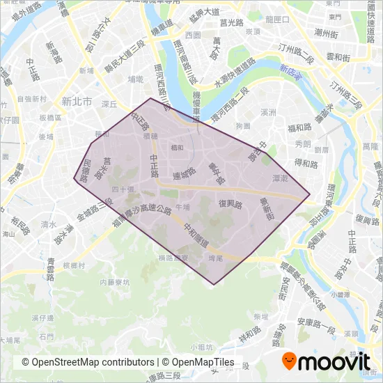 Zhonghe District Office coverage area map