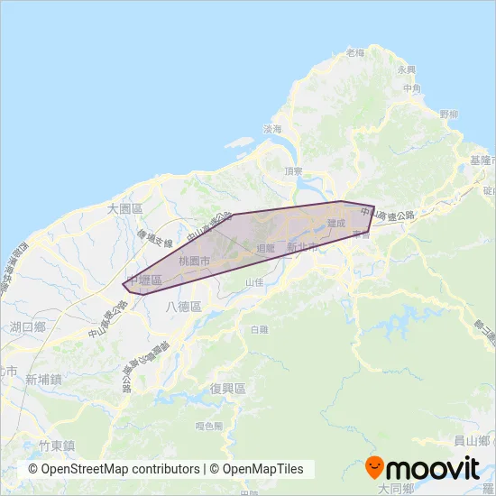 Taoyuan Bus coverage area map
