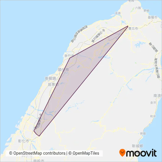 HsinChu Bus coverage area map