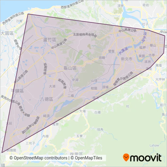 Ya Tong Bus coverage area map