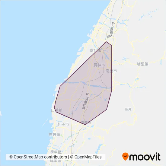 Taisi Bus coverage area map