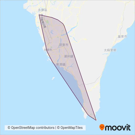 Kaohsiung Bus coverage area map