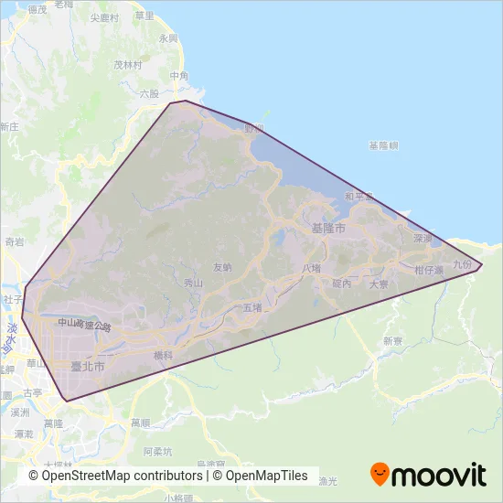 Keelung Bus coverage area map