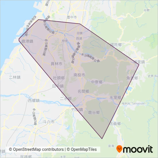 Chang Hua Bus coverage area map