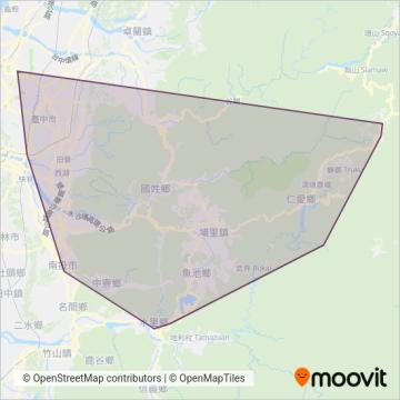 南投客運 coverage area map