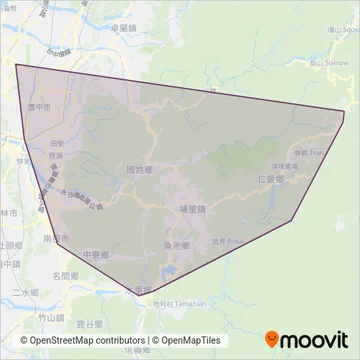 南投客運 coverage area map
