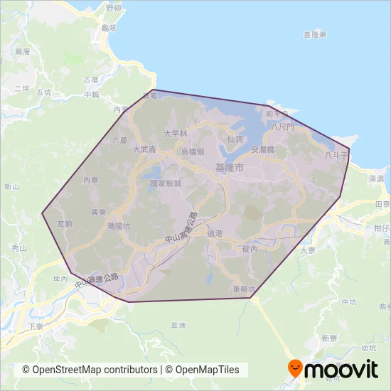 Keelung City Bus Management Office coverage area map