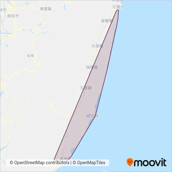 Shing Dong Bus coverage area map