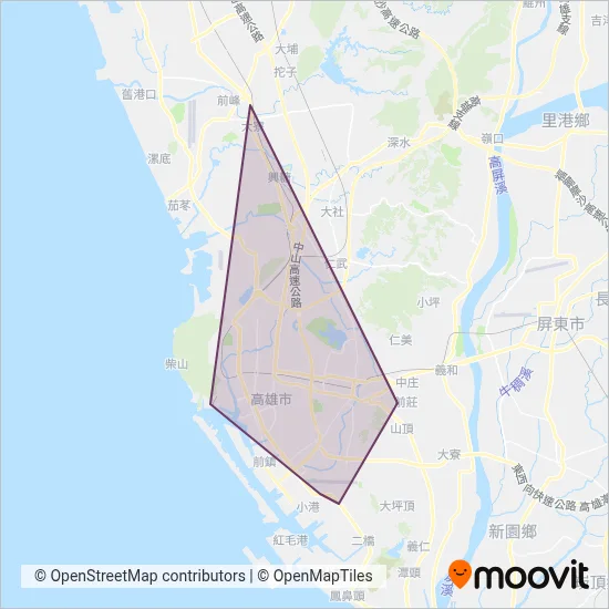 Kaohsiung Metro coverage area map