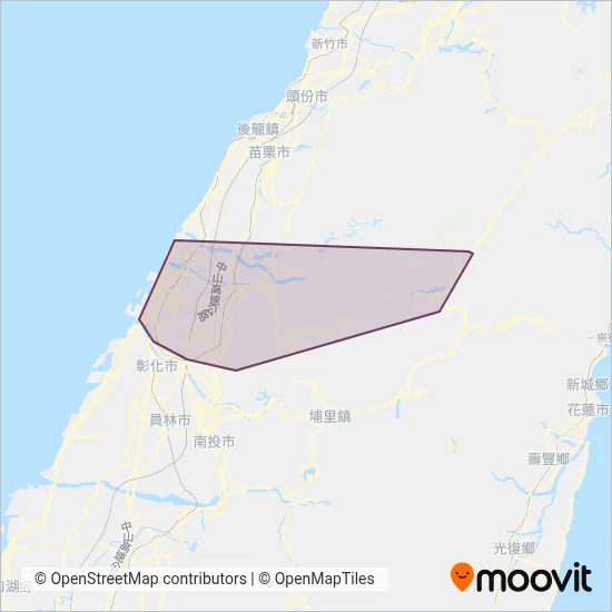 豐原客運 coverage area map