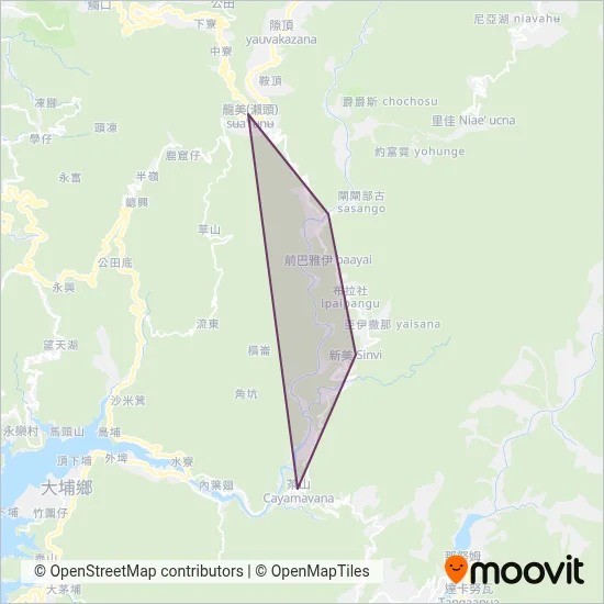阿里山鄉公所 coverage area map