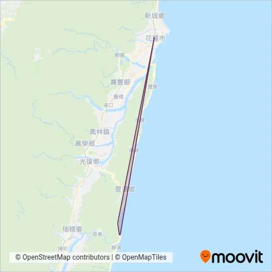 華聯客運 coverage area map