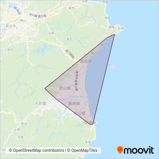 葛瑪蘭客運 coverage area map