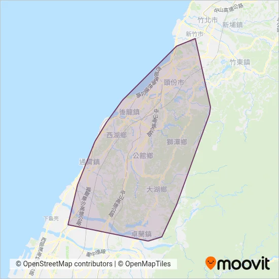 苗栗客運 coverage area map