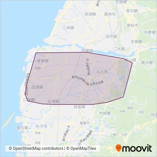 臺西客運 coverage area map