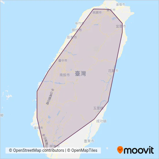 United Highway Bus coverage area map