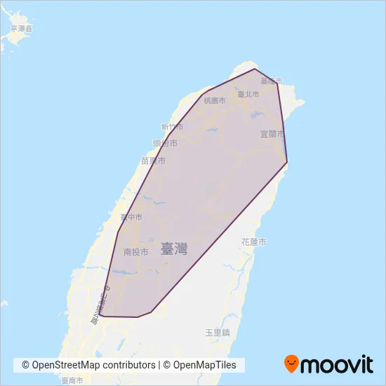 Guoguang Bus coverage area map