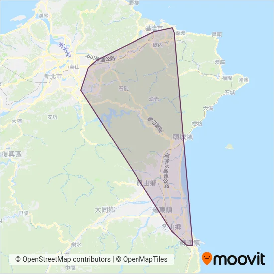Metropolitan Bus coverage area map