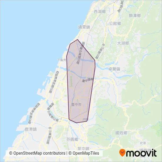 建明客運 coverage area map