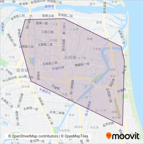 五結鄉公所 coverage area map