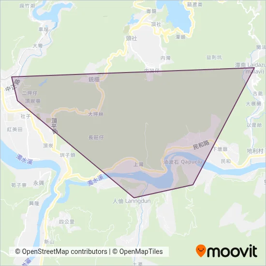 Nantou County Government coverage area map