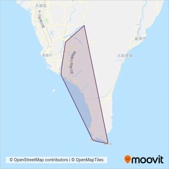 Jie Cheng Transportation Co., Ltd. coverage area map
