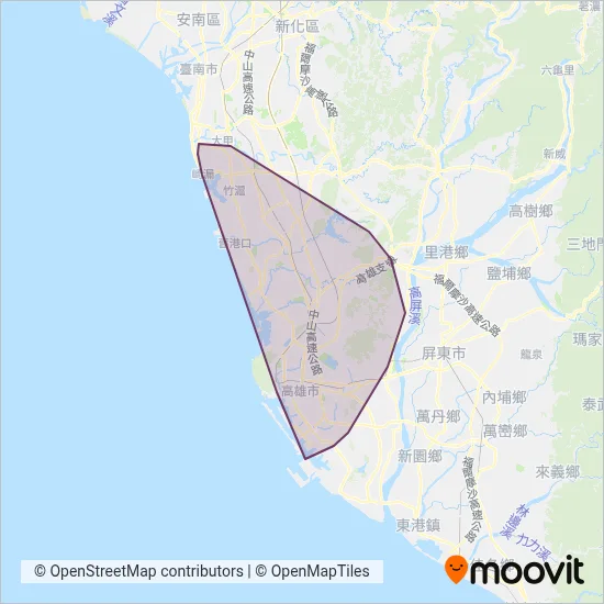 China Satellite Taxi Fleet coverage area map