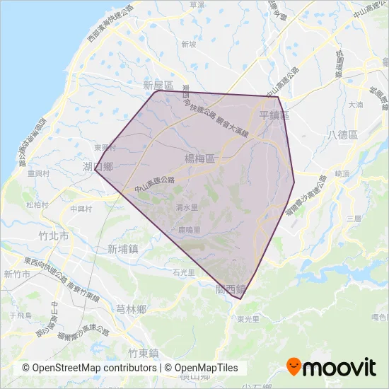 聯營-新竹客運-亞通客運 coverage area map