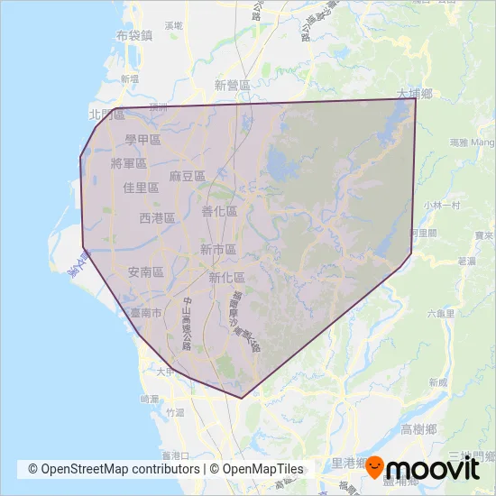Xingnan Bus Company coverage area map