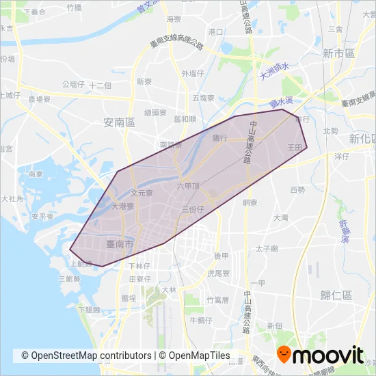 府城小黃 coverage area map