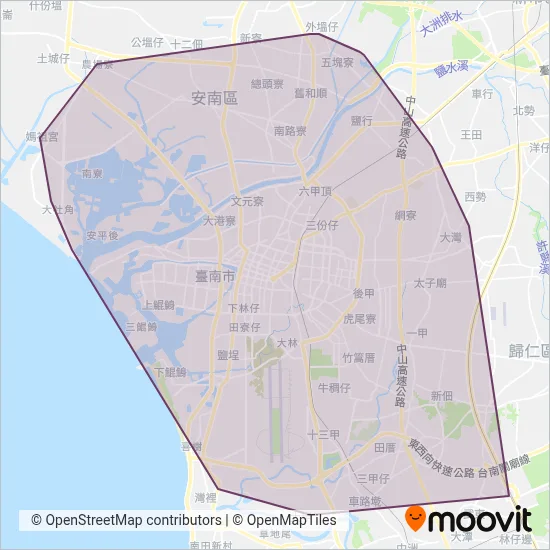 巨業交通(台南) coverage area map